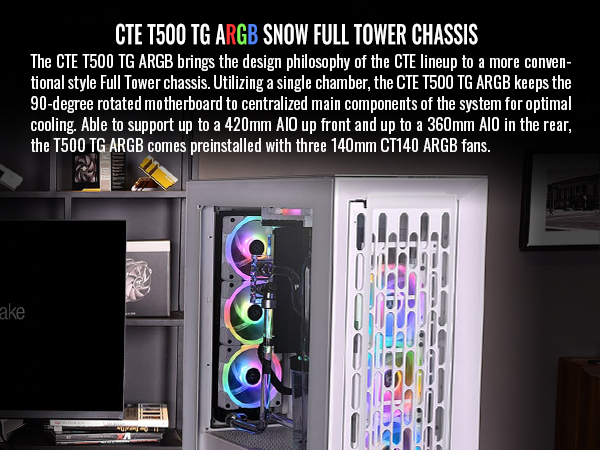 Thermaltake CTE T500 TG ARGB Snow E-ATX Full Tower Case